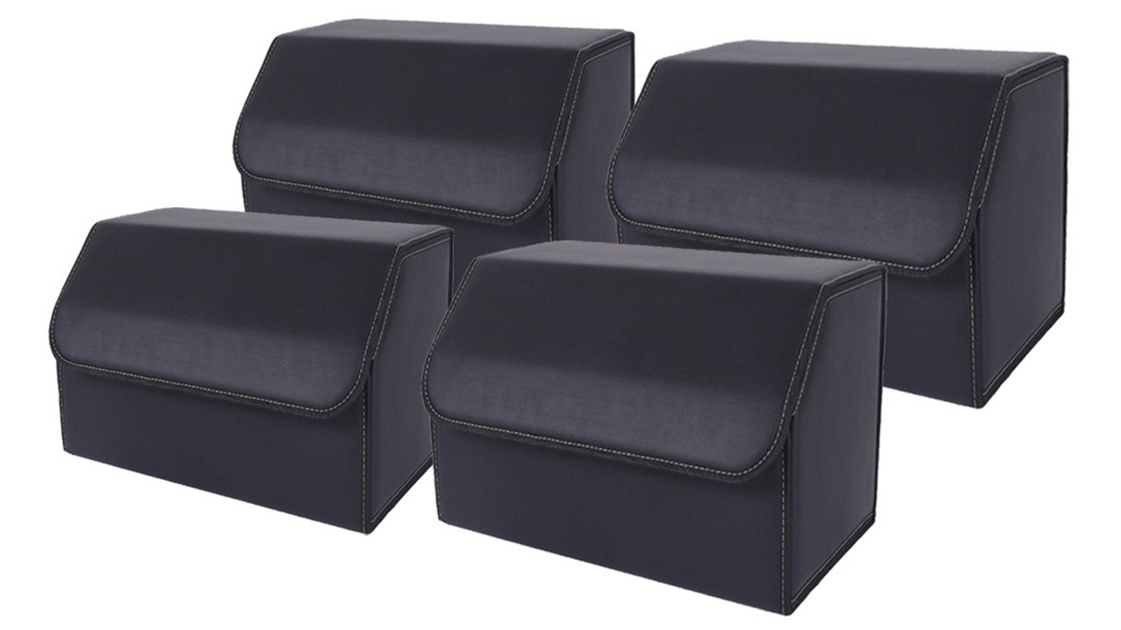 SOGA 4x Medium Car Boot Storage Box - Black