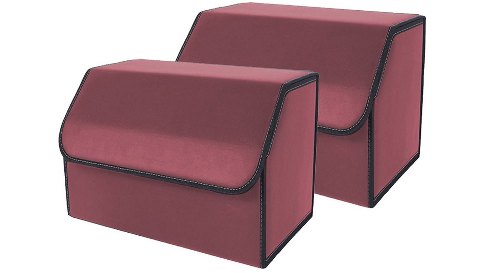 SOGA 2x Medium Car Boot Storage Box - Red
