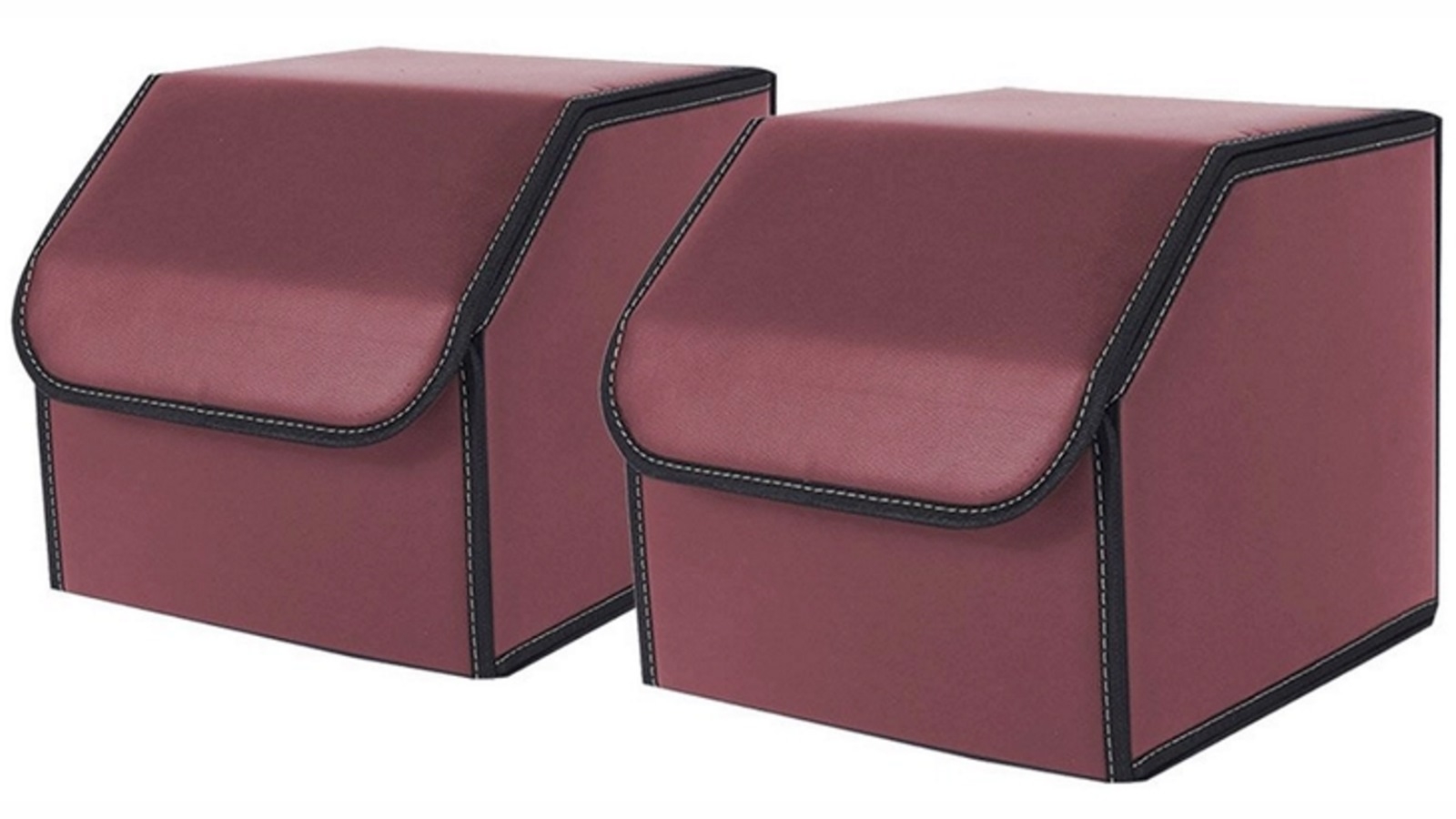 SOGA 2x Small Car Boot Storage Box - Red