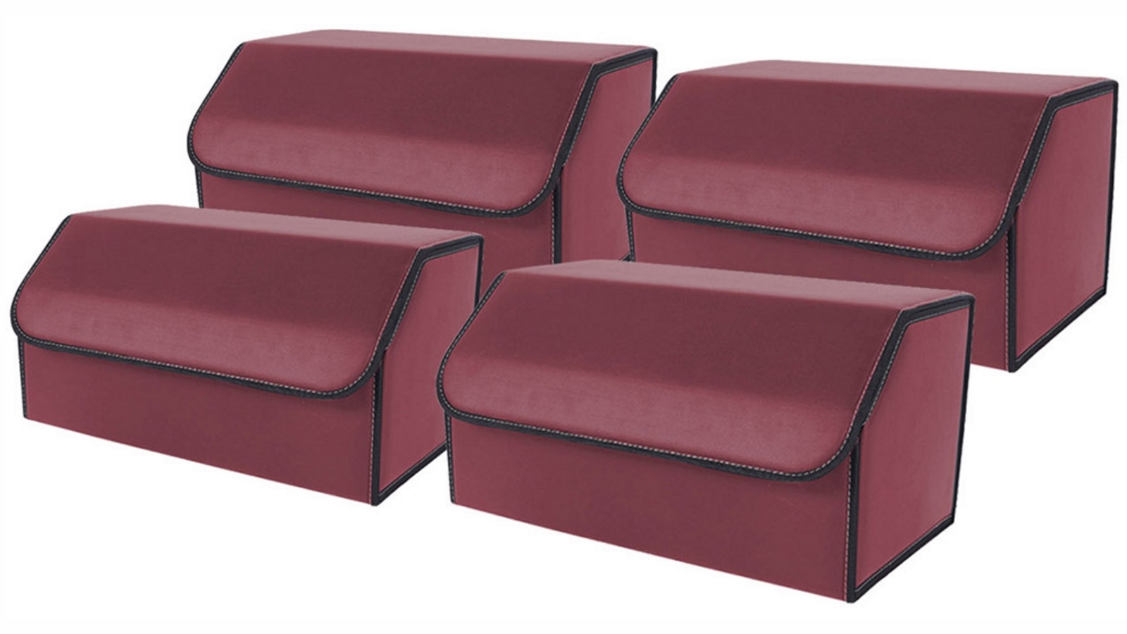 SOGA 4x Large Car Boot Storage Box - Red