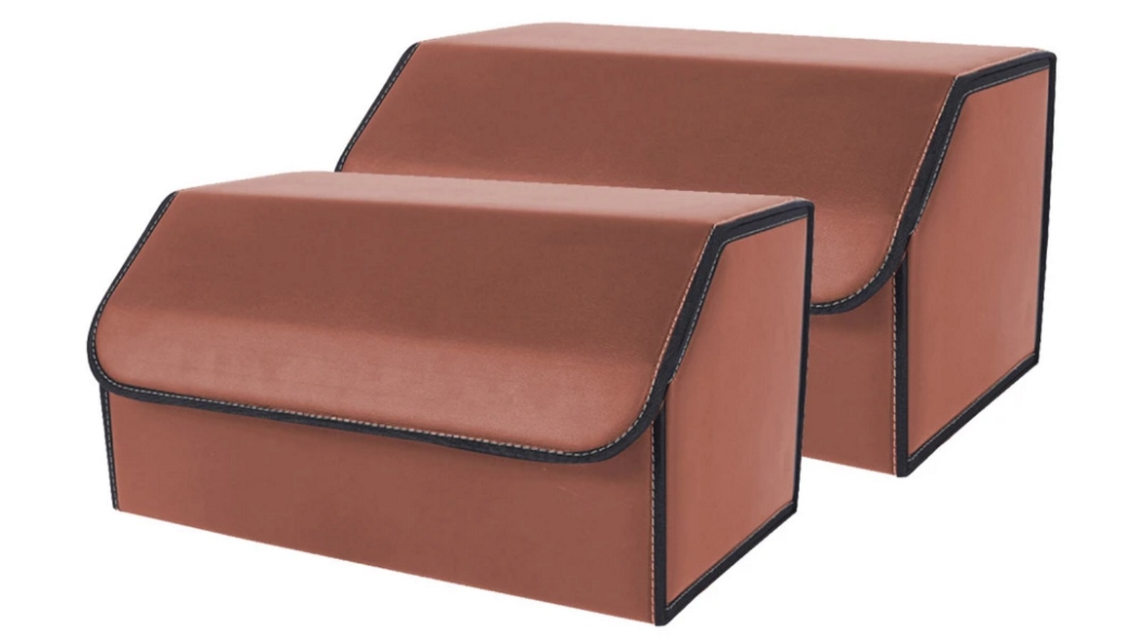 SOGA 2x Large Car Boot Storage Box - Coffee