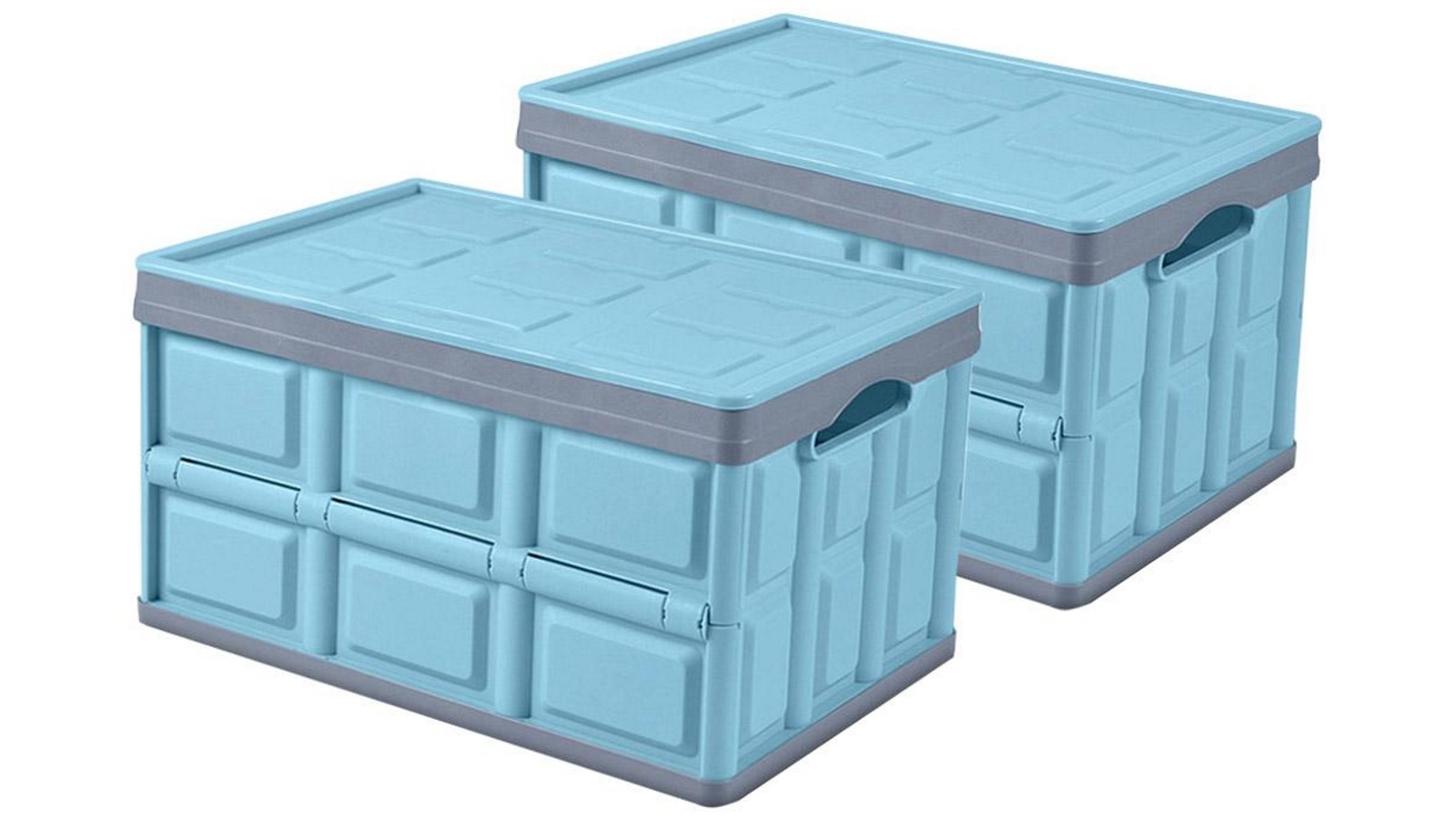 SOGA 2x 30L Collapsible Storage Box - Blue
