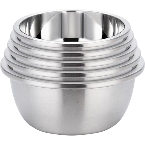 SOGA 5-Pieces Deepen Polished Stainless Steel Mixing Bowl