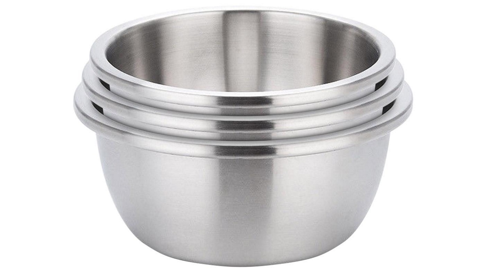 SOGA 3-Pieces Deepen Matte Stainless Steel Mixing Bowl