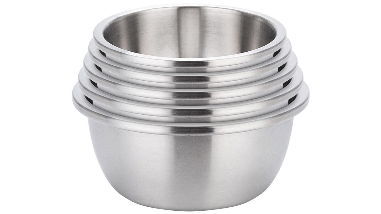 SOGA 5-Pieces Deepen Matte Stainless Steel Mixing Bowl