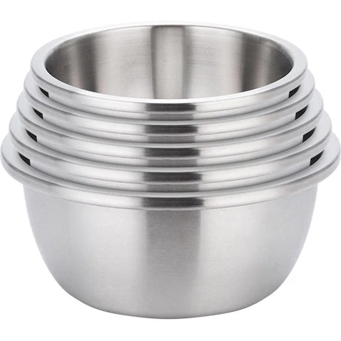 SOGA 5-Pieces Deepen Matte Stainless Steel Mixing Bowl
