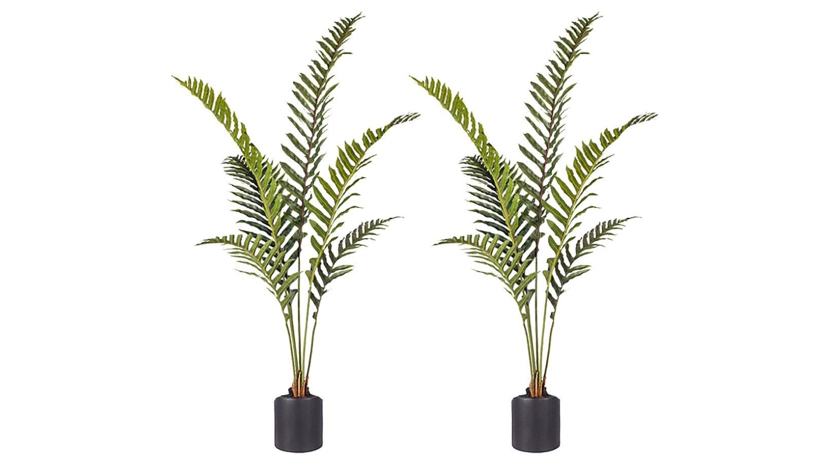 SOGA 2x 150cm Artificial Green Rogue Hares Foot Fern Tree Decor