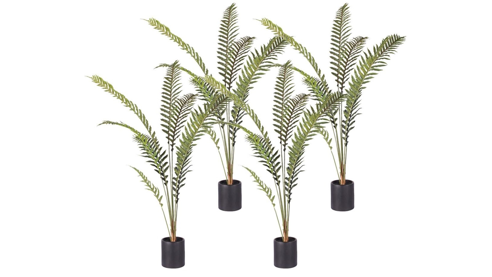 SOGA 4x 180cm Artificial Green Rogue Hares Foot Fern Tree Fake Decor