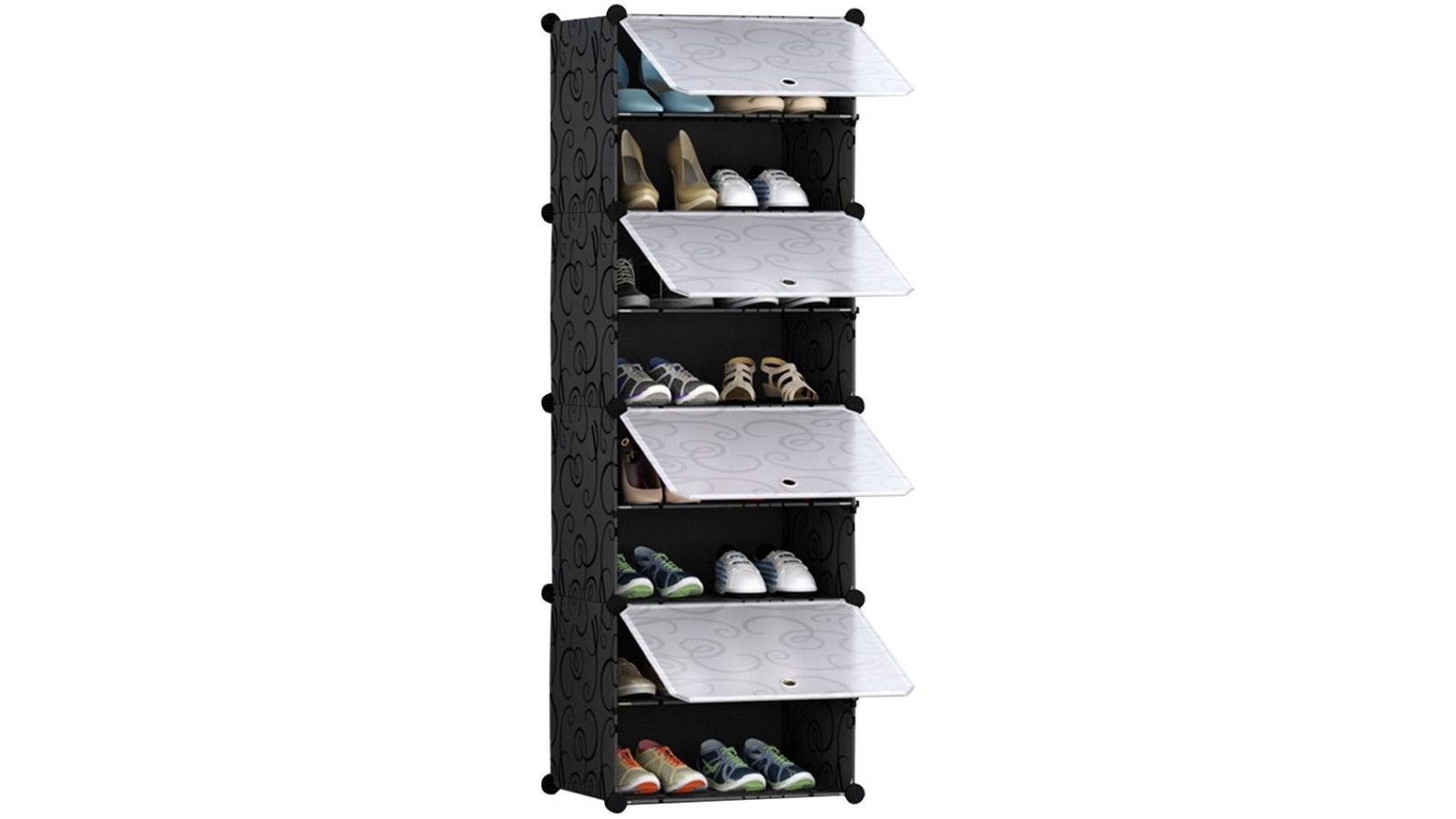 SOGA 8 Tier Shoe Rack Organizer with Cover