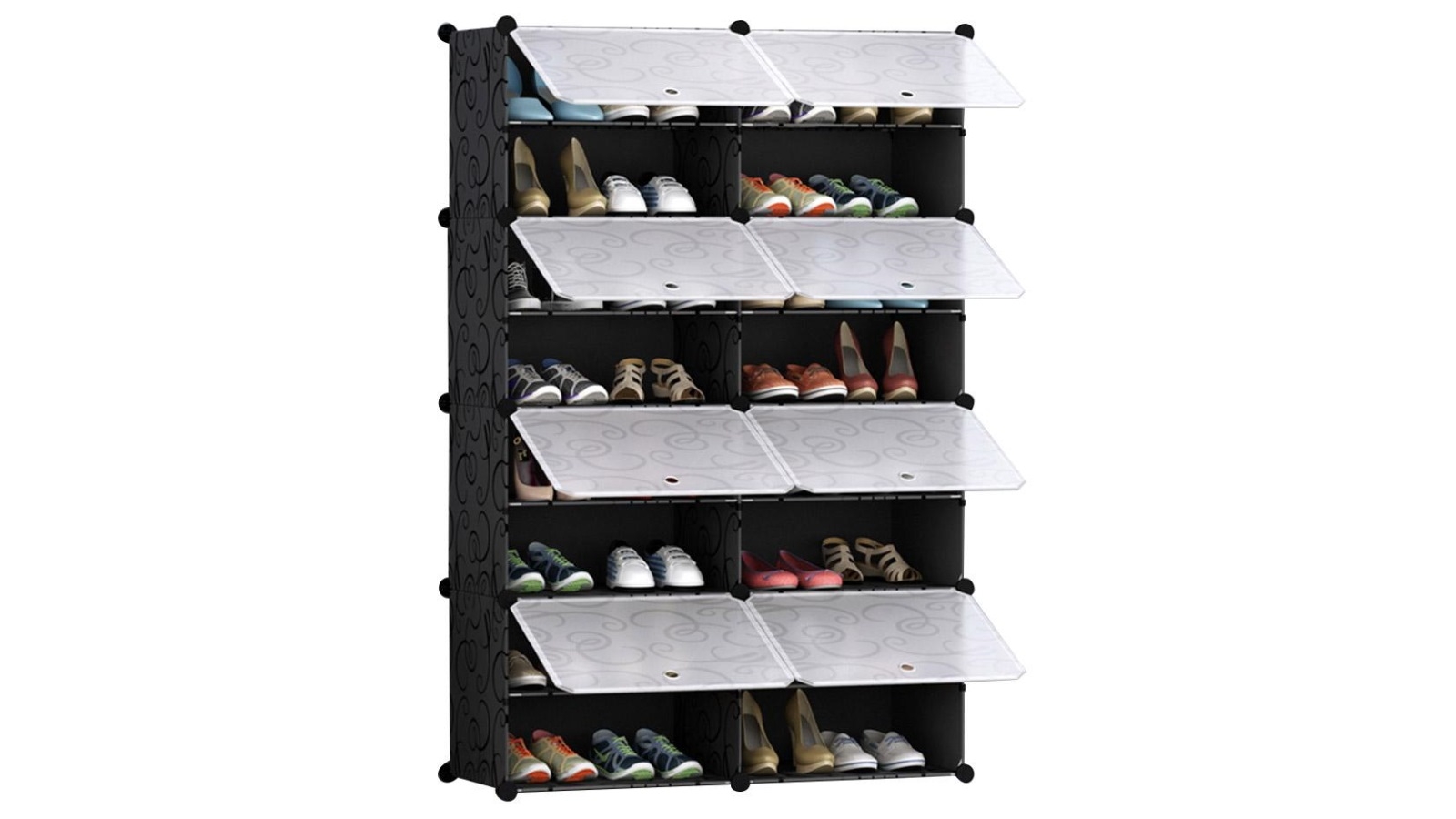 SOGA 8 Tier 2 Column Shoe Organizer