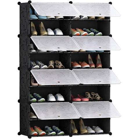 SOGA 8 Tier 2 Column Shoe Organizer