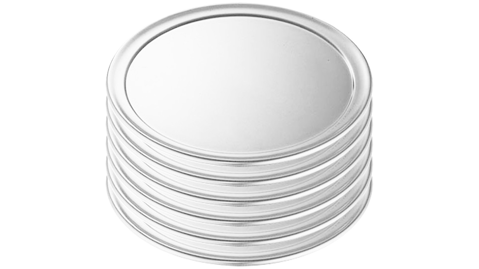 SOGA 6x 11-inch Round Aluminum Steel Pizza Tray Baking Plate Pan