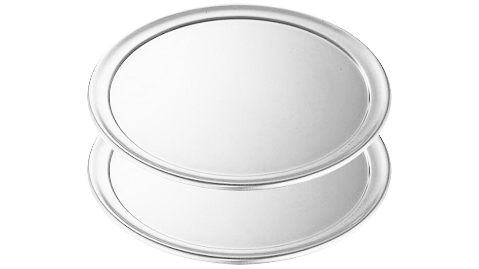 SOGA 2x 13-inch Round Aluminum Steel Pizza Tray Baking Plate Pan