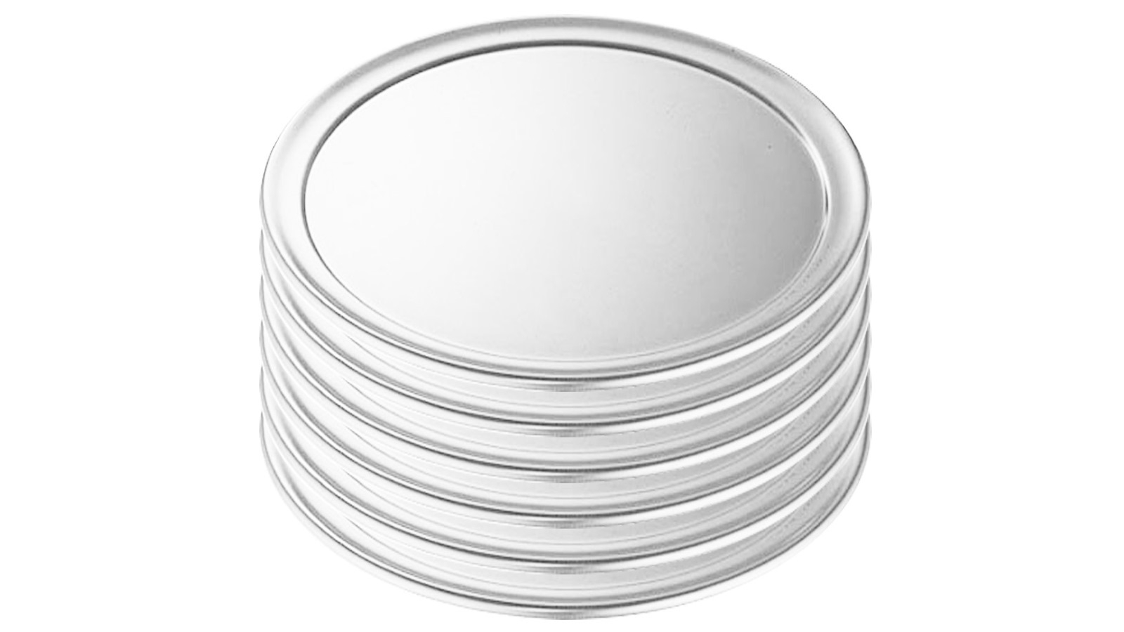 SOGA 6x 13-inch Round Aluminum Steel Pizza Tray Baking Plate Pan
