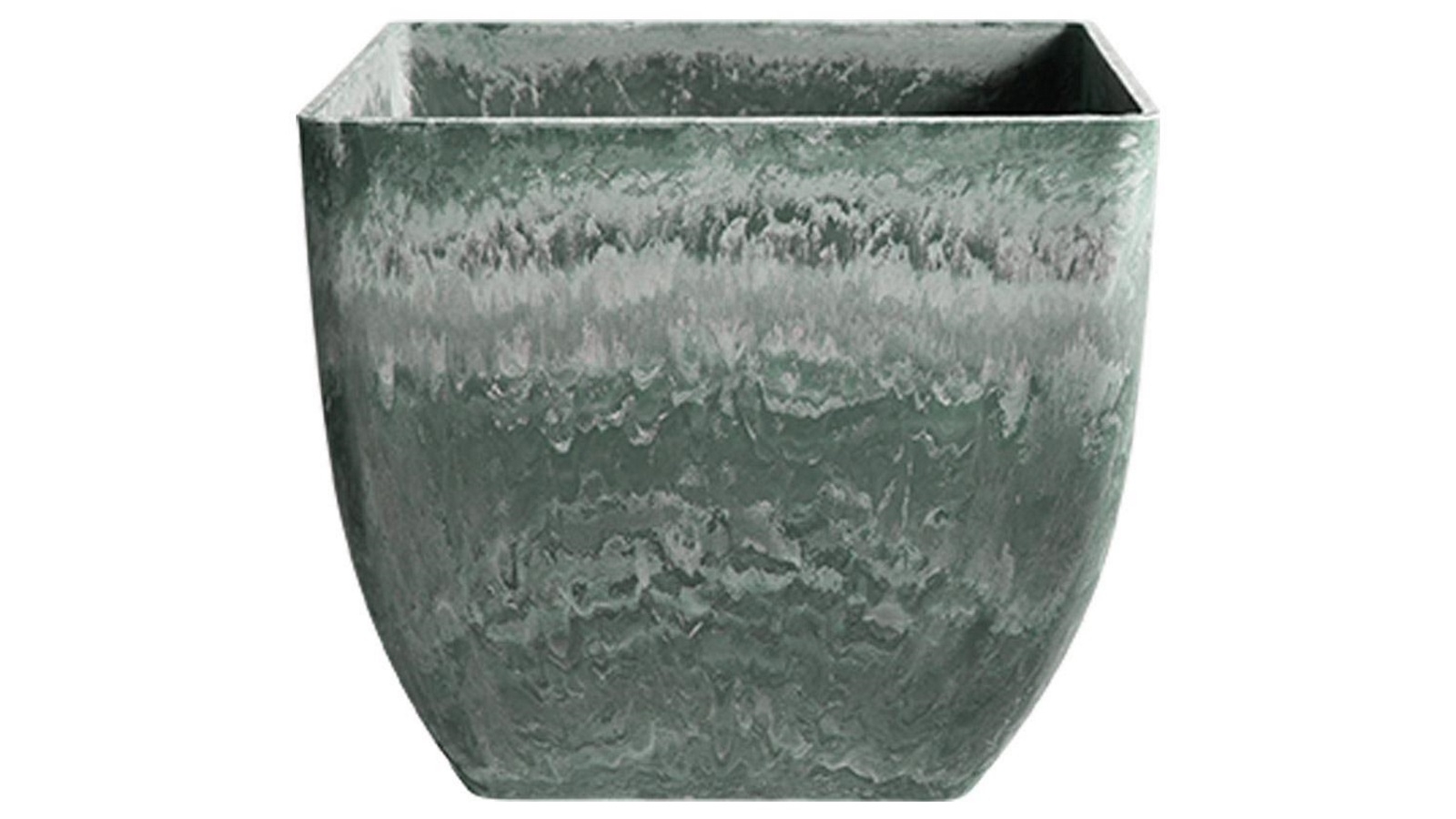 Soga Green Grey Square Resin Planter Pot - 32cm