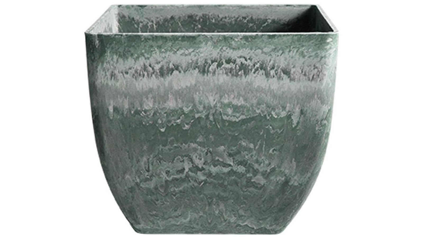 Soga Green Grey Square Resin Planter Pot - 27cm