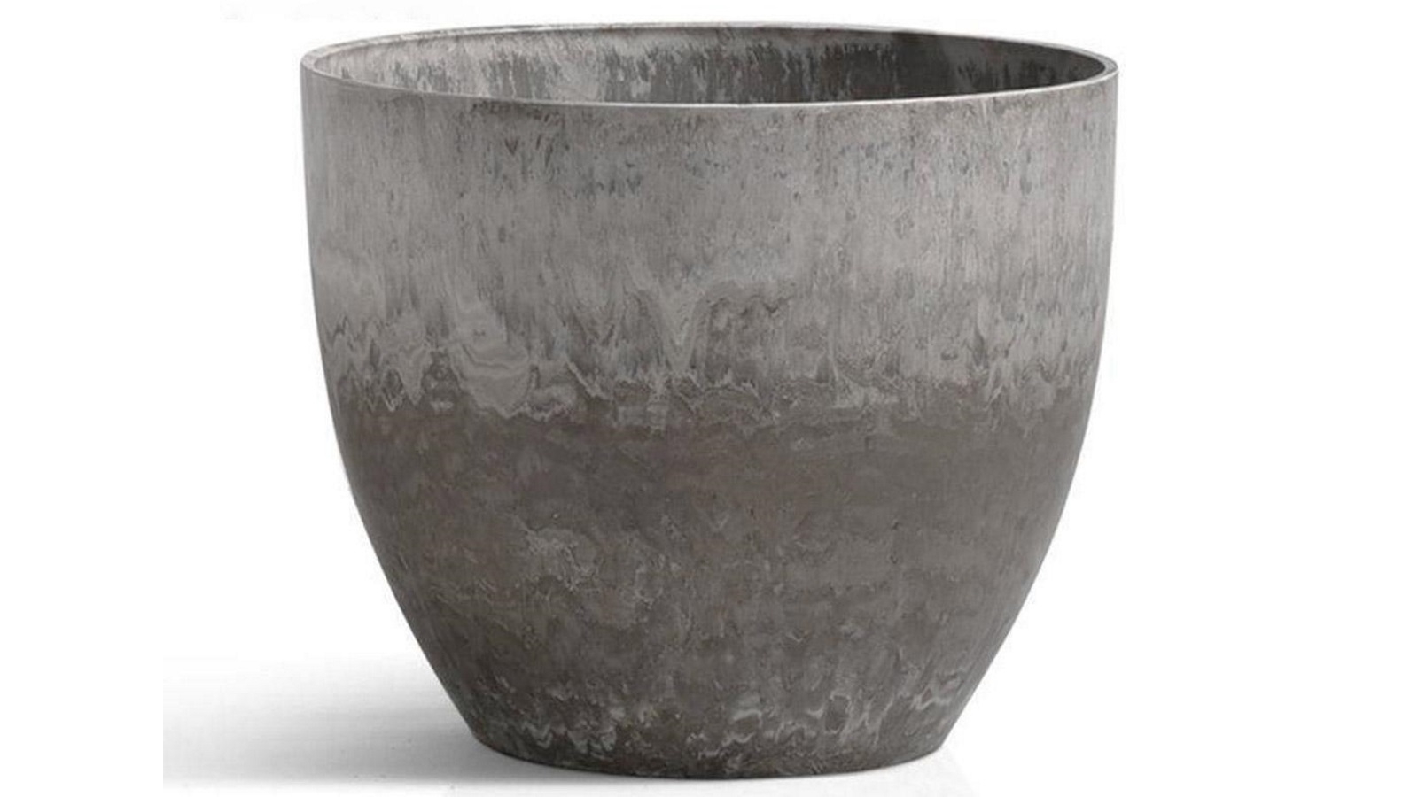 Soga Rock Grey Round Resin Planter Pot - 37cm