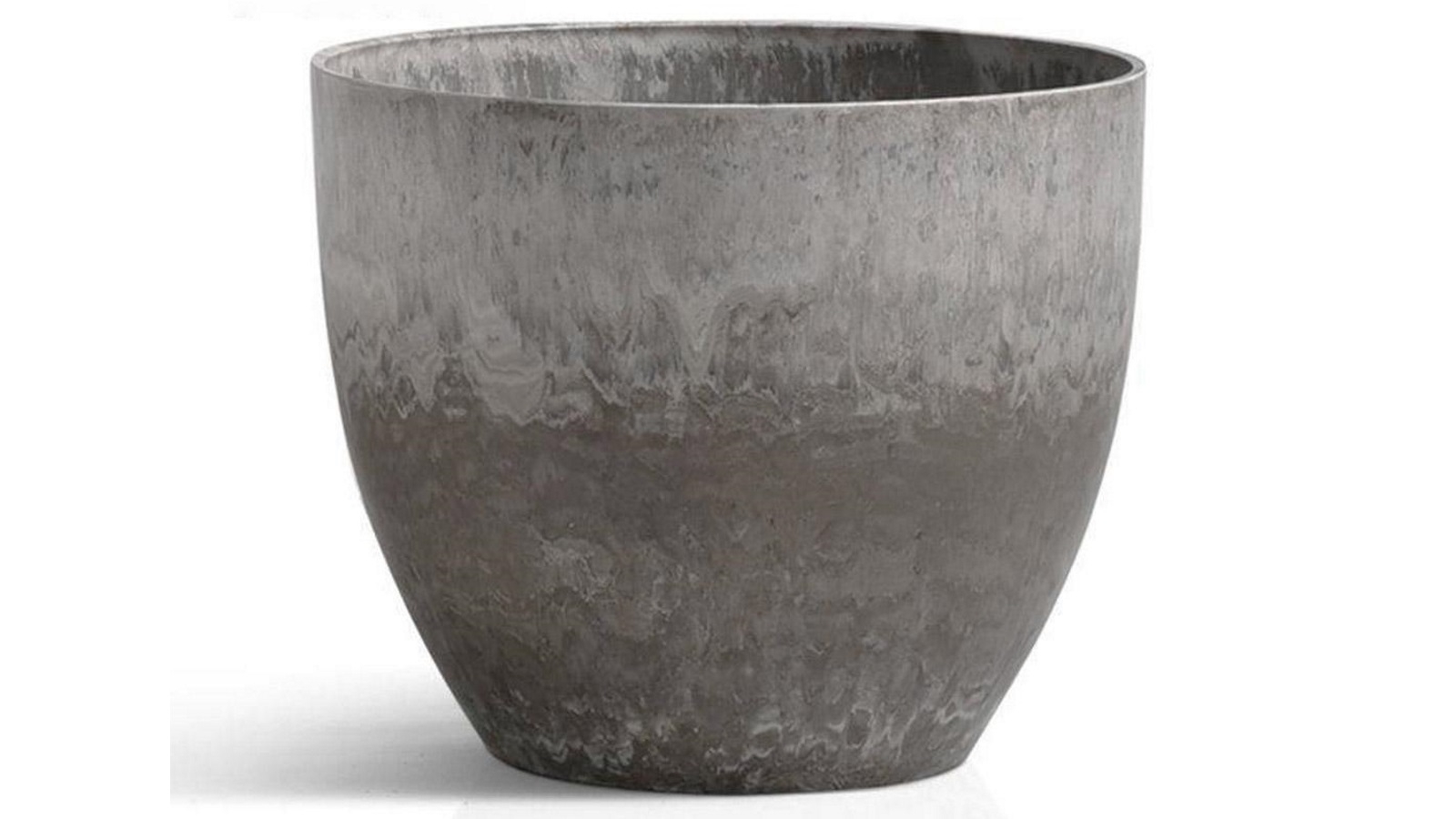 Soga Rock Grey Round Resin Planter Pot - 32cm