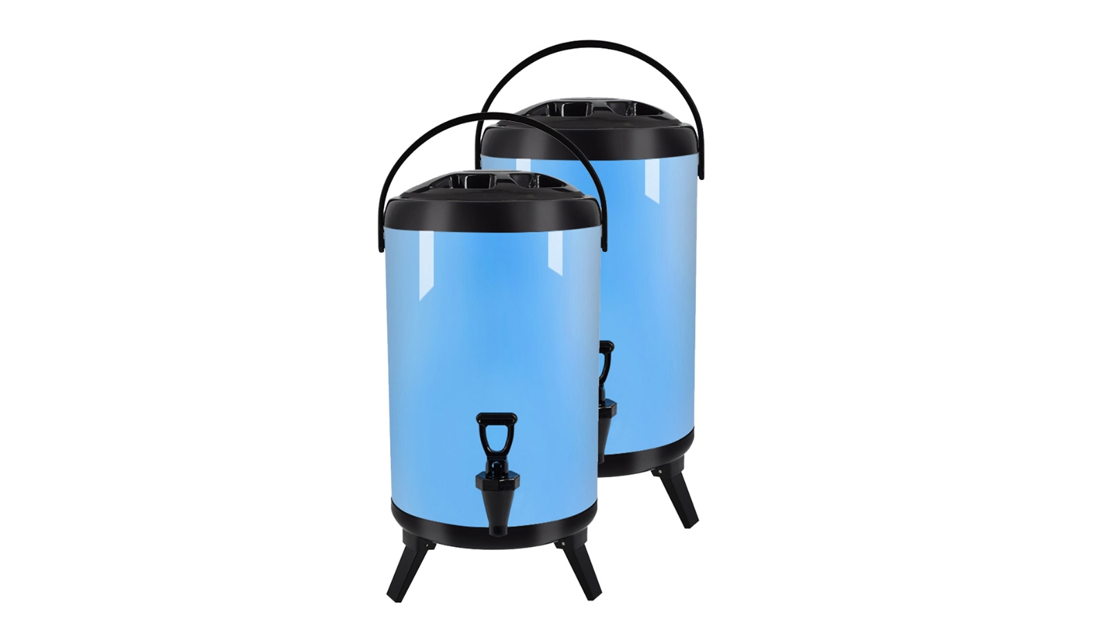 SOGA 2 Piece 18L Stainless Steel Hot and Cold Beverage Dispenser with Faucet - Blue