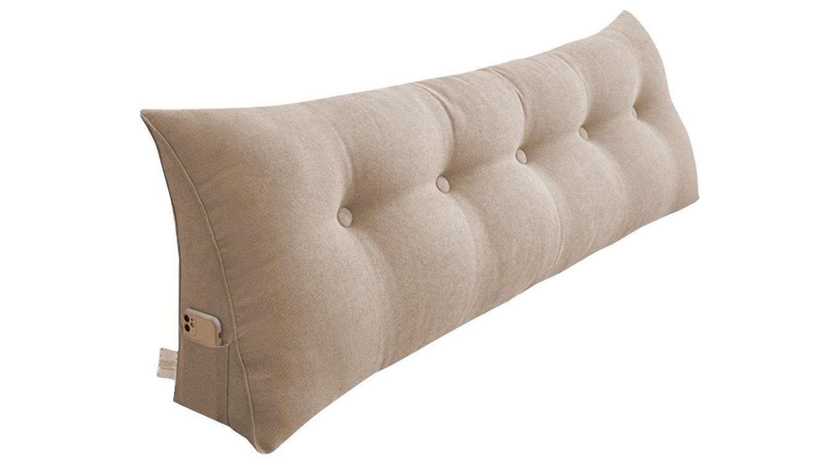 SOGA 120cm Beige Triangular Wedge Bed Pillow Headboard Backrest Bedside Tatami Cushion Home Decor