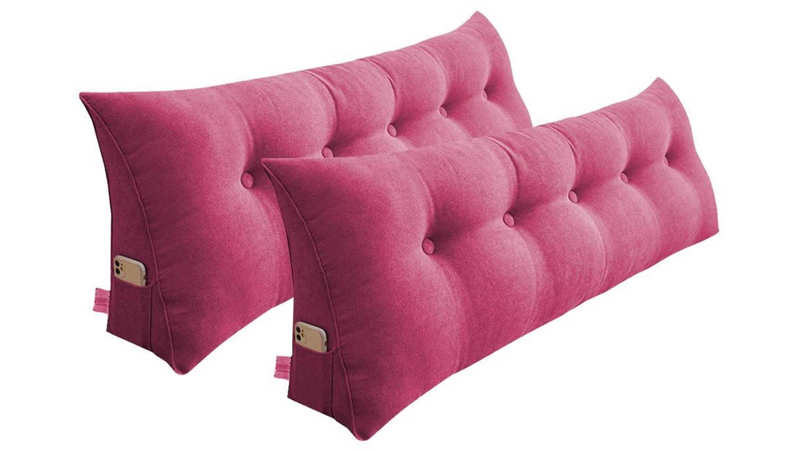 SOGA 2 Piece 180cm Pink Triangular Wedge Bed Pillow Headboard Backrest Bedside Tatami Cushion Home Decor