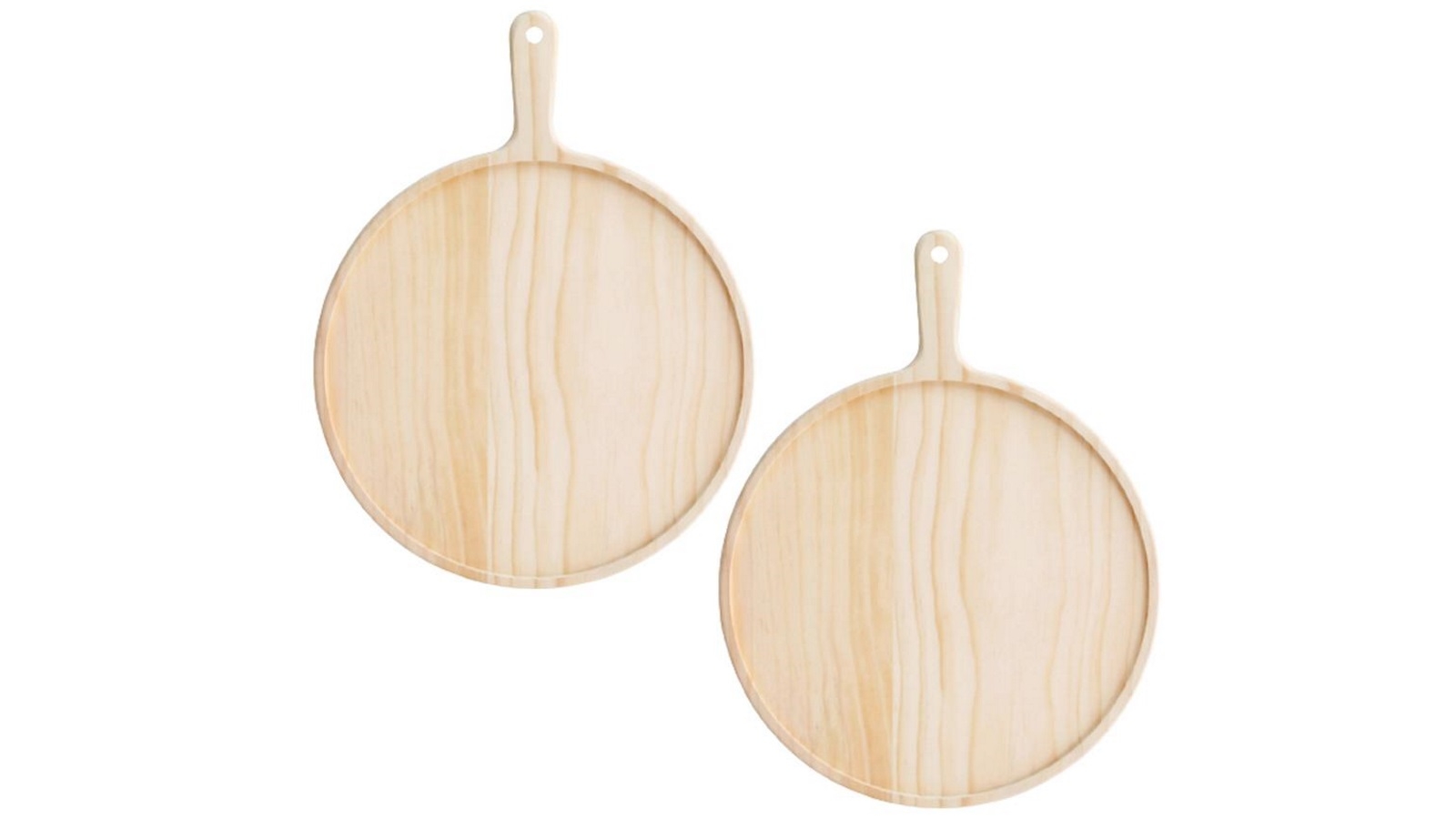 SOGA 2x8-inch Round Premium Wooden Pine Food Serving Tray