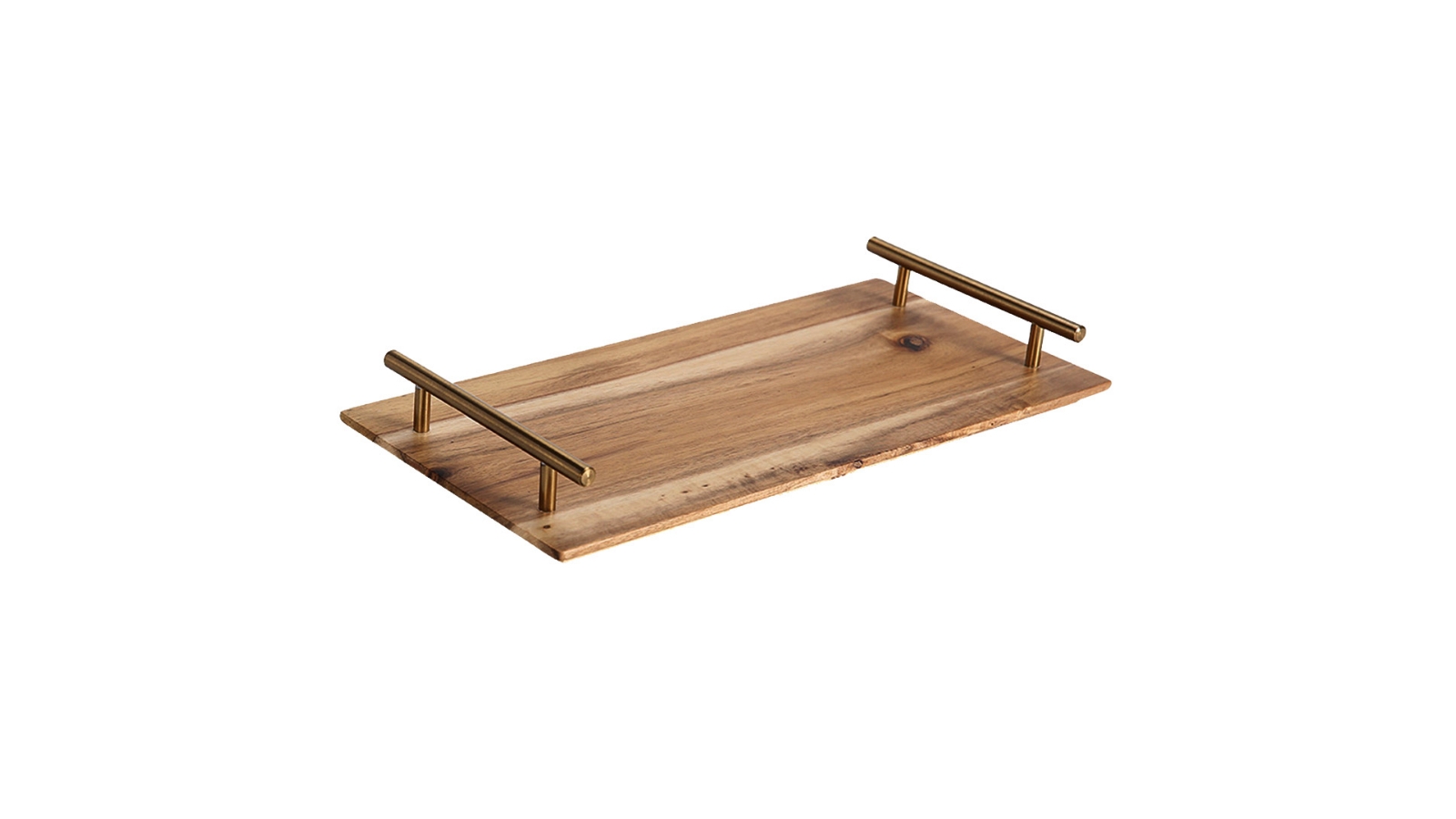 SOGA Brown Rectangle Wooden Acacia Food Serving Tray - 36cm 