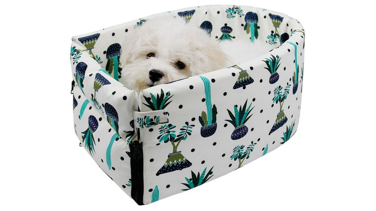 Soga Car Central Control Nest Pet Safety Travel Bed Dog Kennel - White