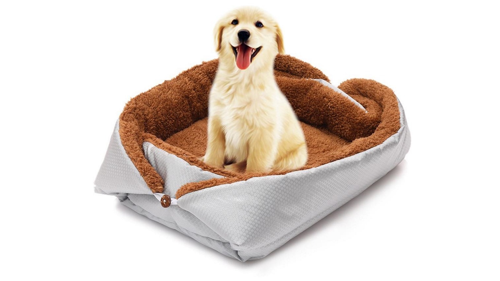 Soga Dual-Purpose Cushion Nest Cat Dog Bed Warm Plush Kennel Mat - Silver
