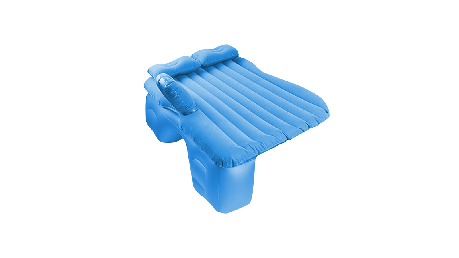SOGA Inflatable Stripe Car Mattress Sleeping Kit - Blue