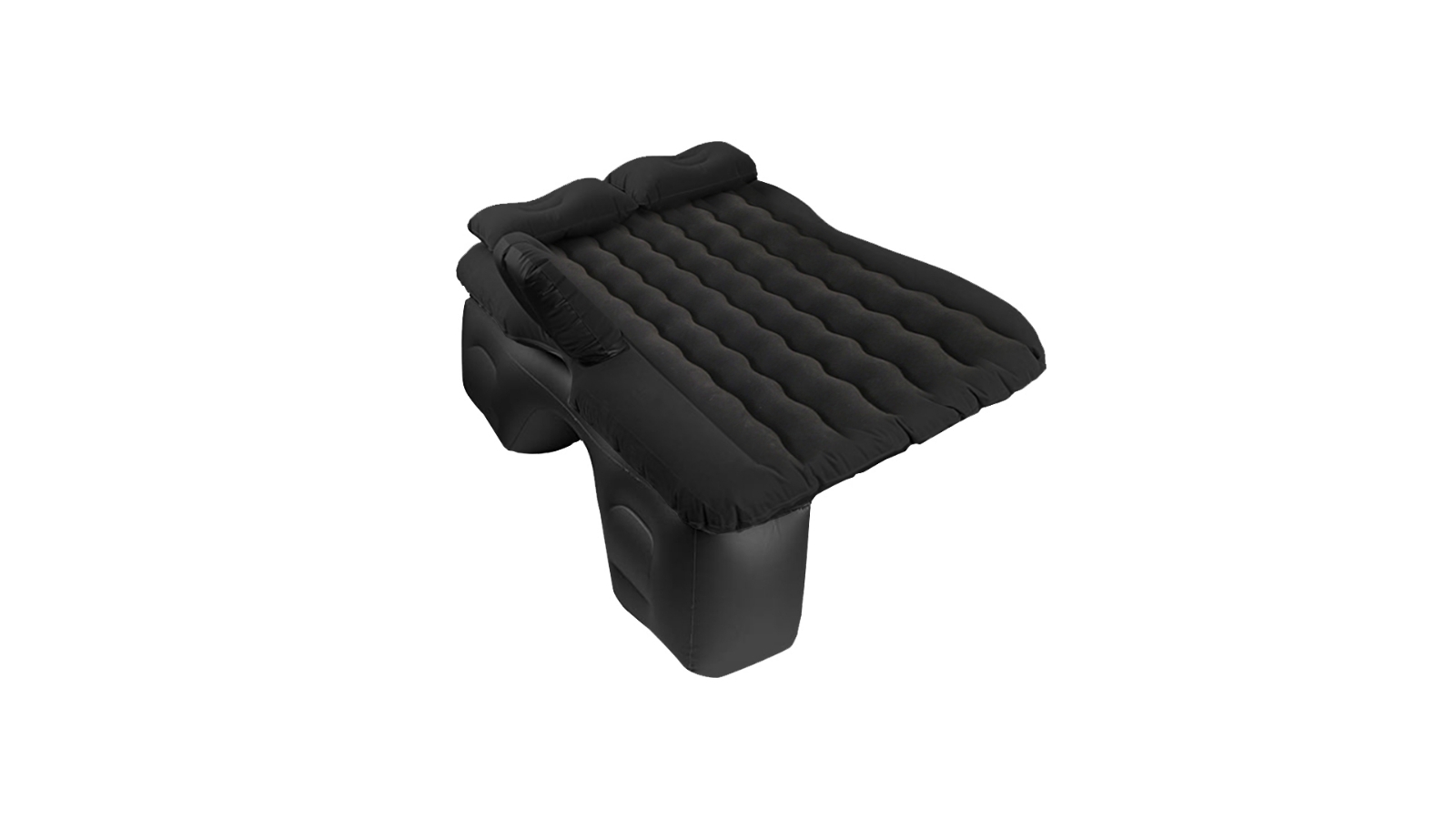 SOGA Inflatable Ripple Car Mattress Sleeping Kit - Black