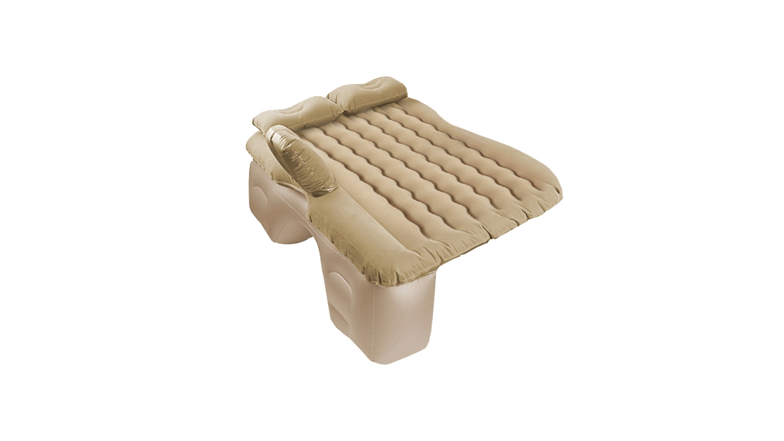 SOGA Inflatable Ripple Car Mattress Sleeping Kit - Beige