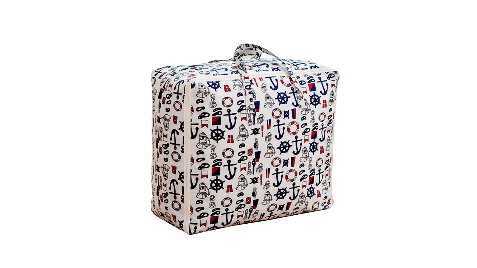 SOGA Nautical Icons Double Zipper Foldable Travel Organiser - Large