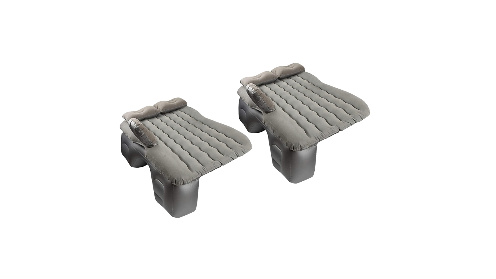 SOGA 2 Piece Inflatable Ripple Car Mattress Sleeping Kit - Grey