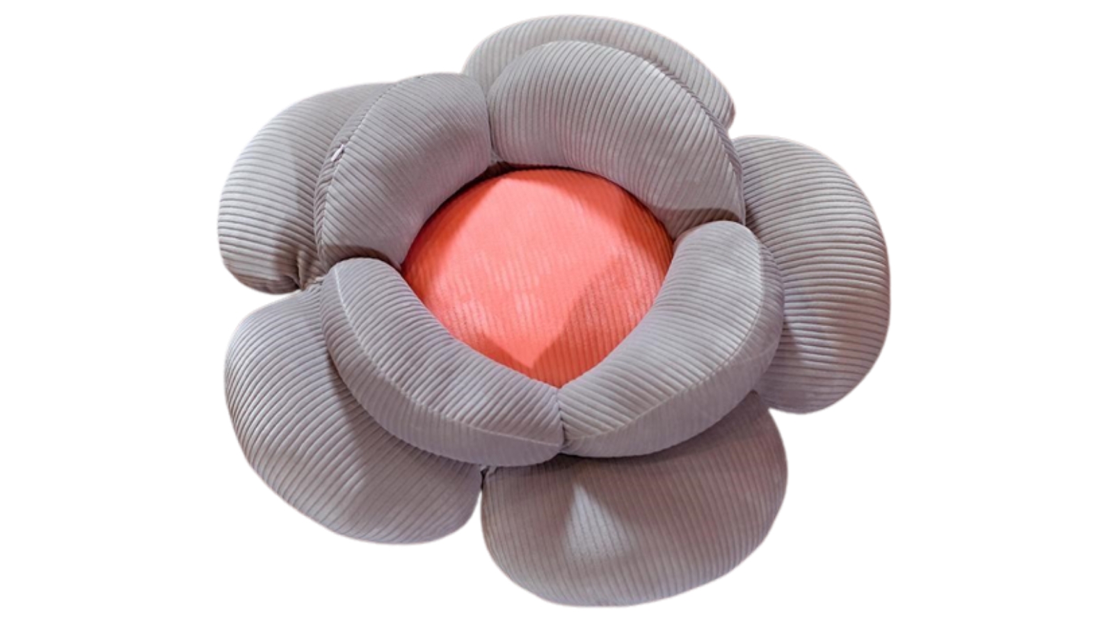 Soga Plush Flower Grey Cushion