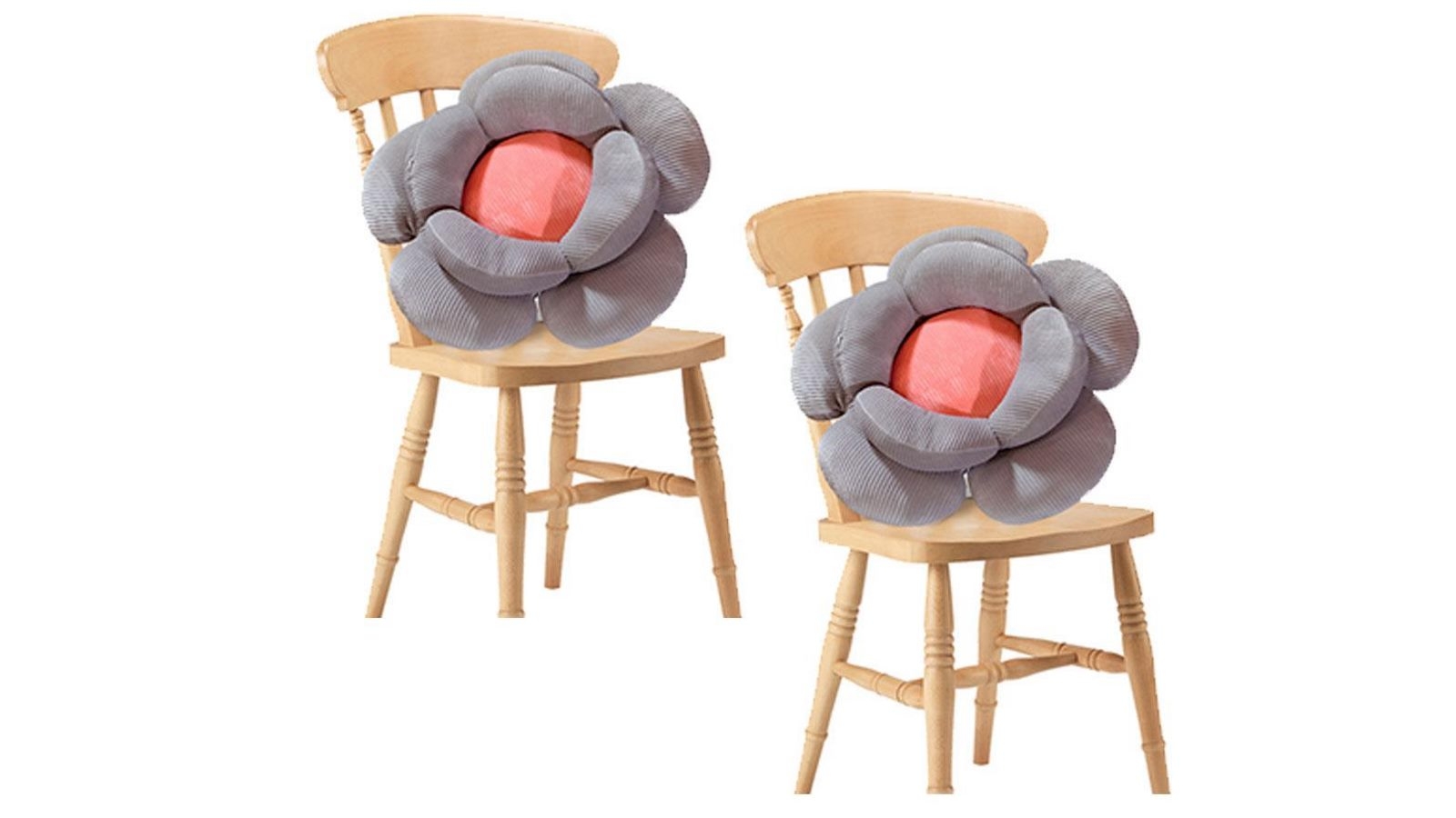 Soga Set of 2 Grey Flower Cushion