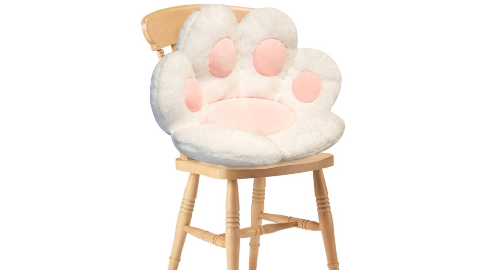Soga Plush Paw White Cushion