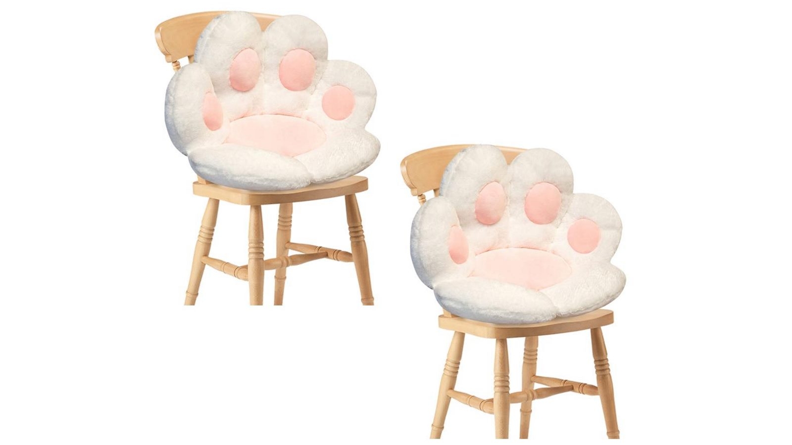 Soga Set of 2 White Paw Cushion
