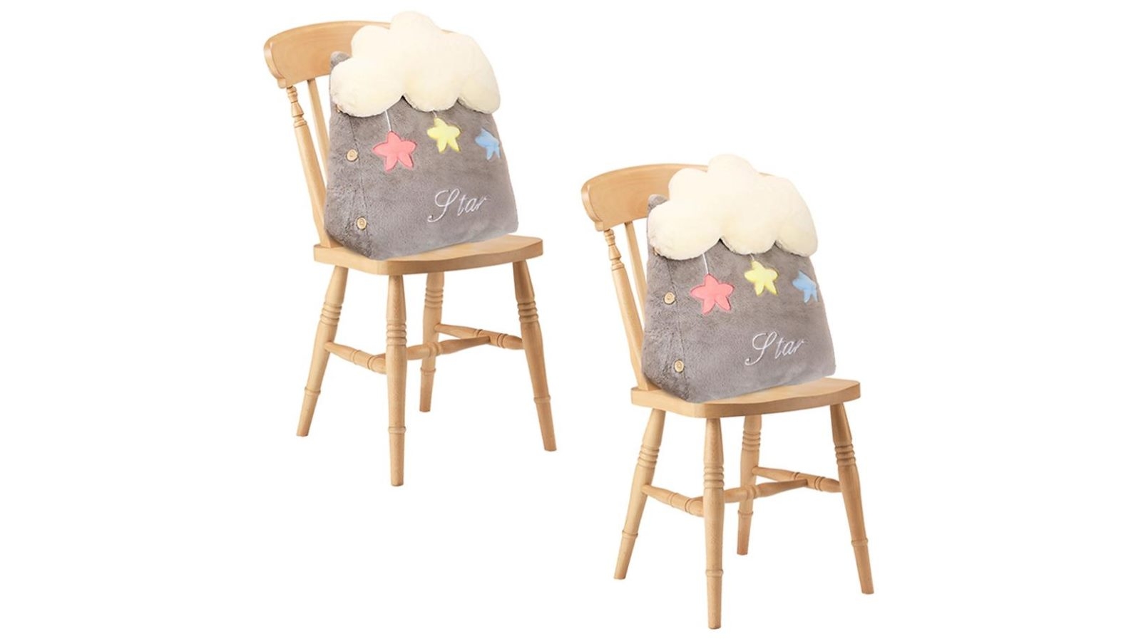 Soga Set of 2 Cute Cloud Grey Cushion