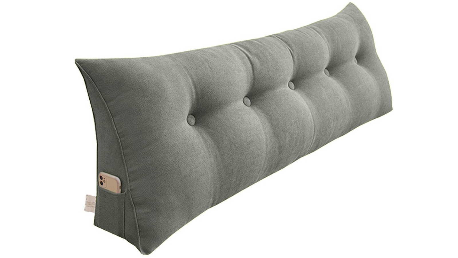 Soga 100cm Grey Triangular Wedge Lumbar Pillow