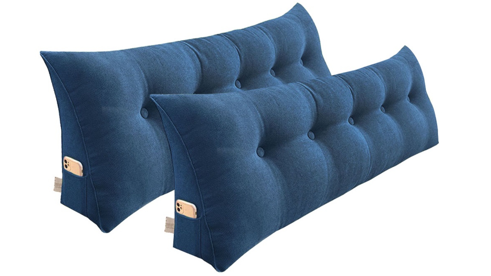 Soga 2-Piece 120cm Blue Triangular Wedge Lumbar Pillow