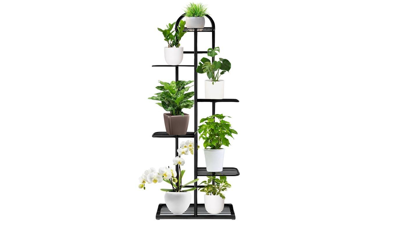 Soga 6-Tier Metal Plant Stand - Black