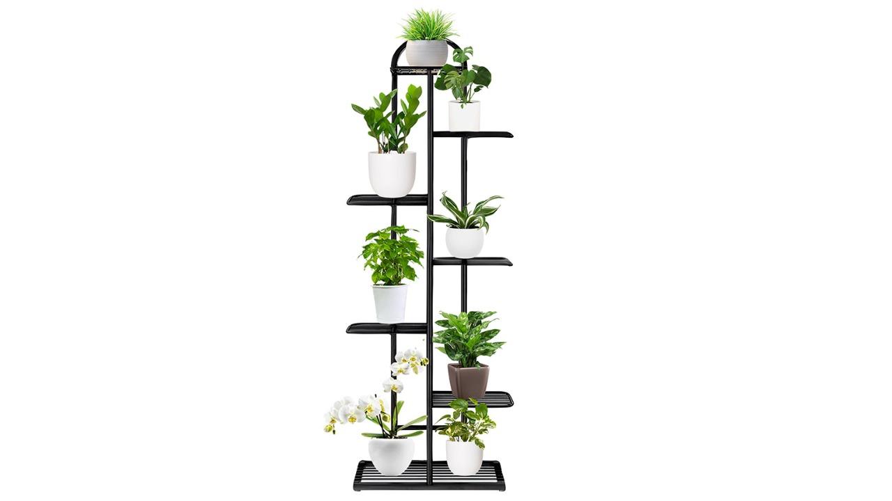 Soga 7-Tier Metal Plant Stand - Black
