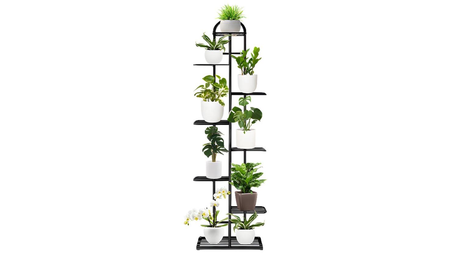 Soga 8-Tier Metal Plant Stand - Black