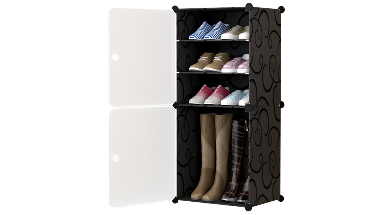 SOGA Shoe Rack Organizer Sneaker Footwear Storage - 4-Tier 