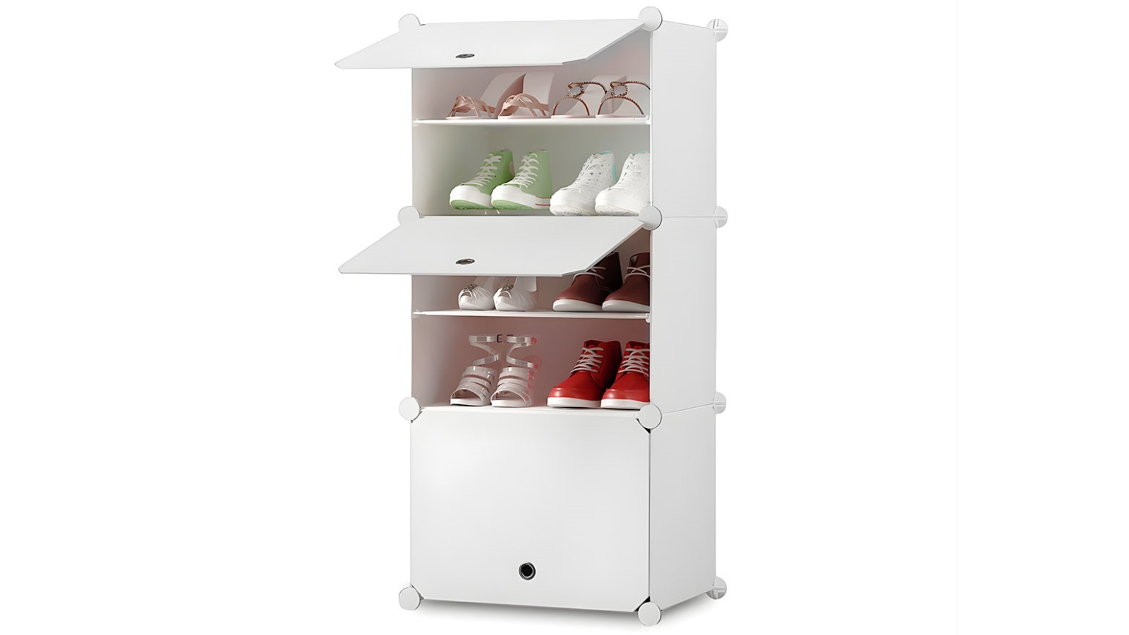 SOGA White Shoe Rack Organizer Sneaker Footwear Storage -  5-Tier 
