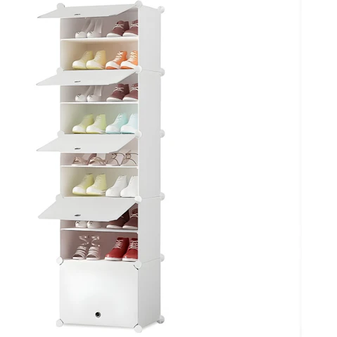 SOGA White Shoe Rack Organizer Sneaker Footwear Storage - 8-Tier