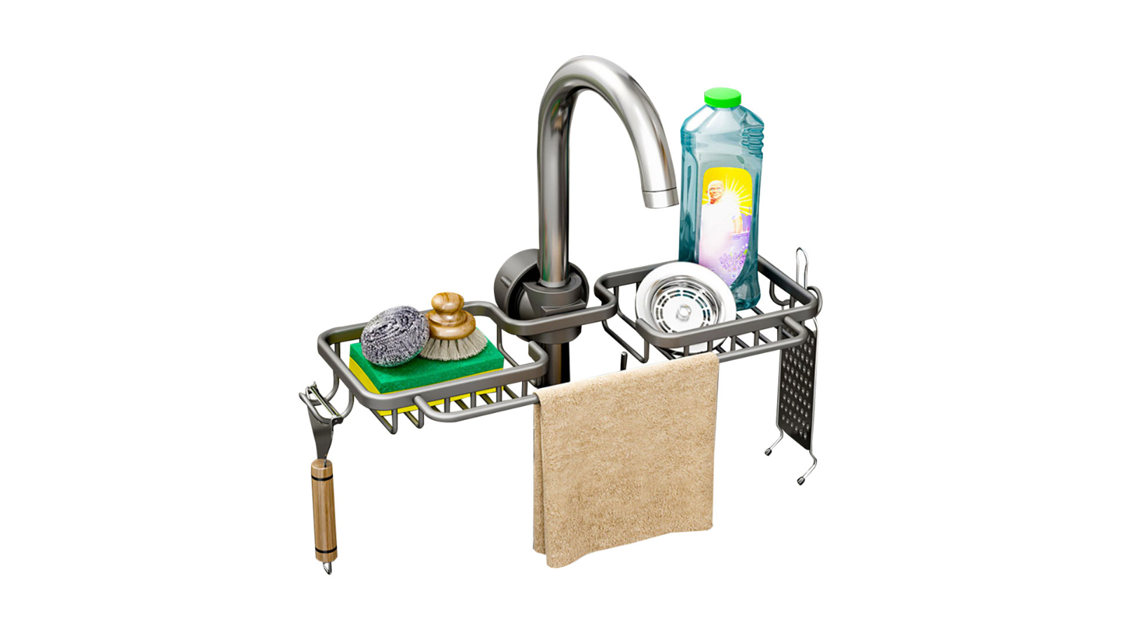 Soga Kitchen Sink Organise - Dark Grey