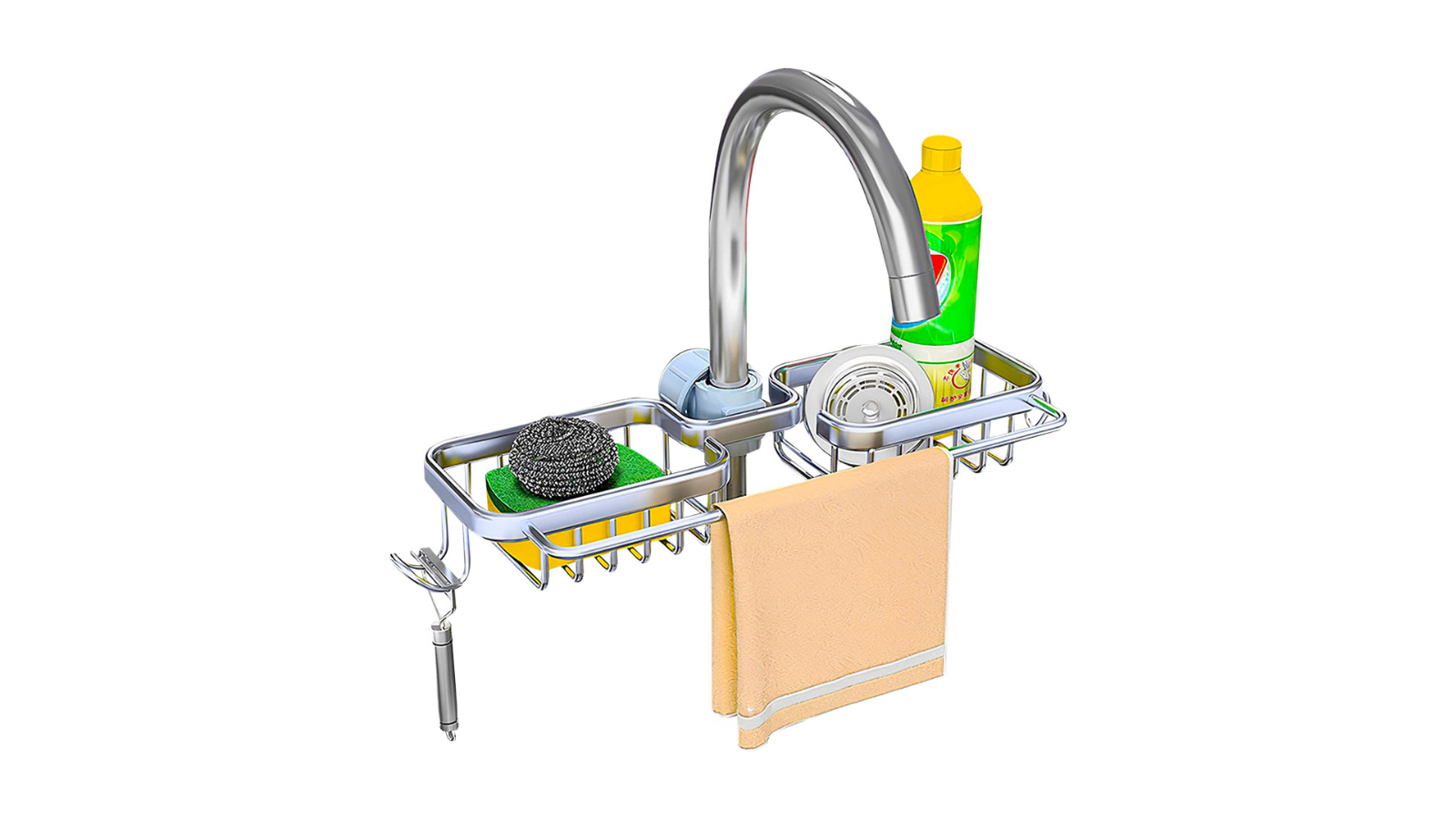 Soga Kitchen Sink Organiser - Silver