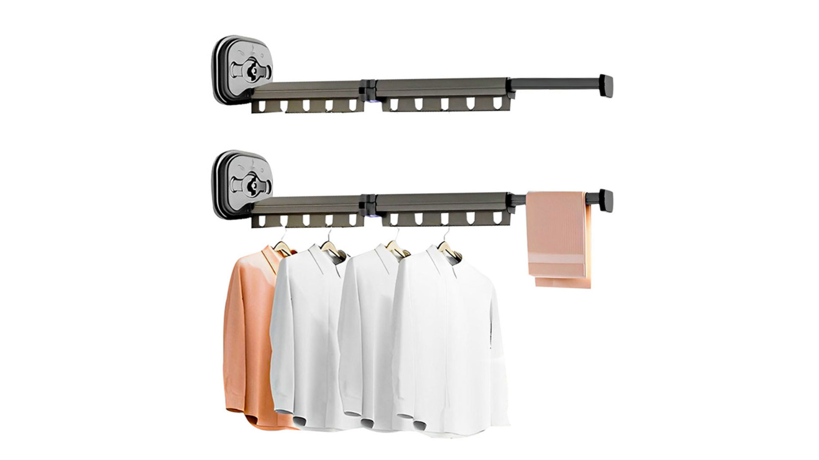 Soga 2 Piece Wall Mounted Dry Clothing Rack - 93.2cm